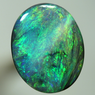 SOLID BLACK OPAL Full on colour all of the time. golden fire of green 